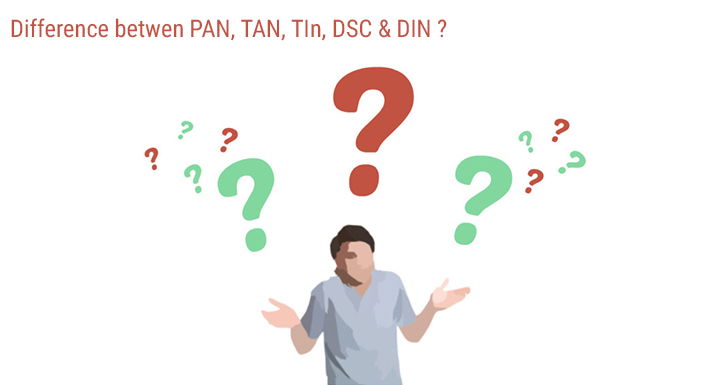 Read more about the article Difference between PAN, TAN, TIN, DSC, and DIN India