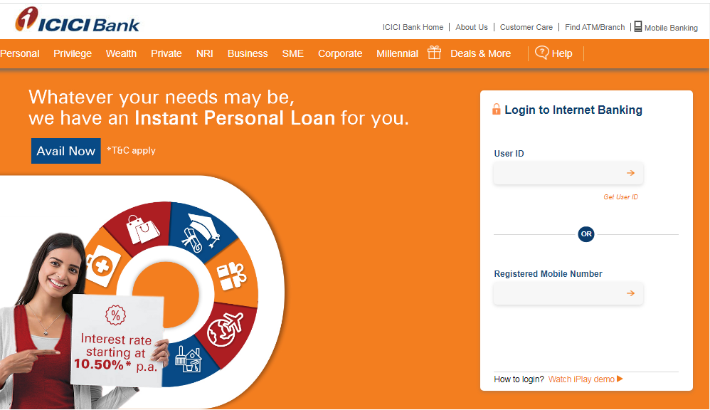 ICICI Bank Net Banking or Online Banking Functions
