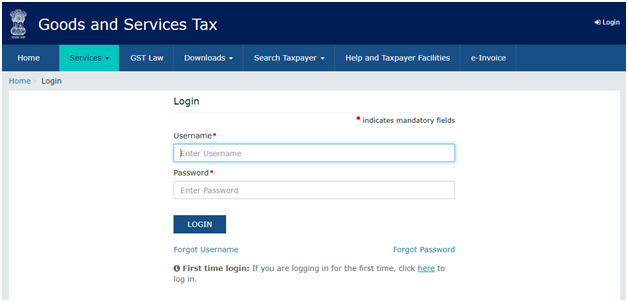 Goods & Services Tax GST Portal Login India 4