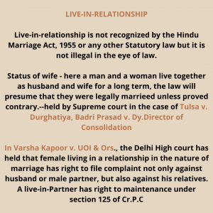 Live in Relationship Law in india