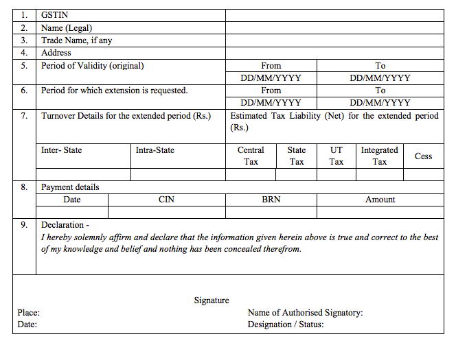 Form GST REG-11