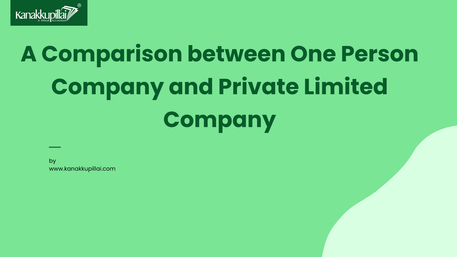 You are currently viewing A Comparison between a One Person Company and a Private Limited Company