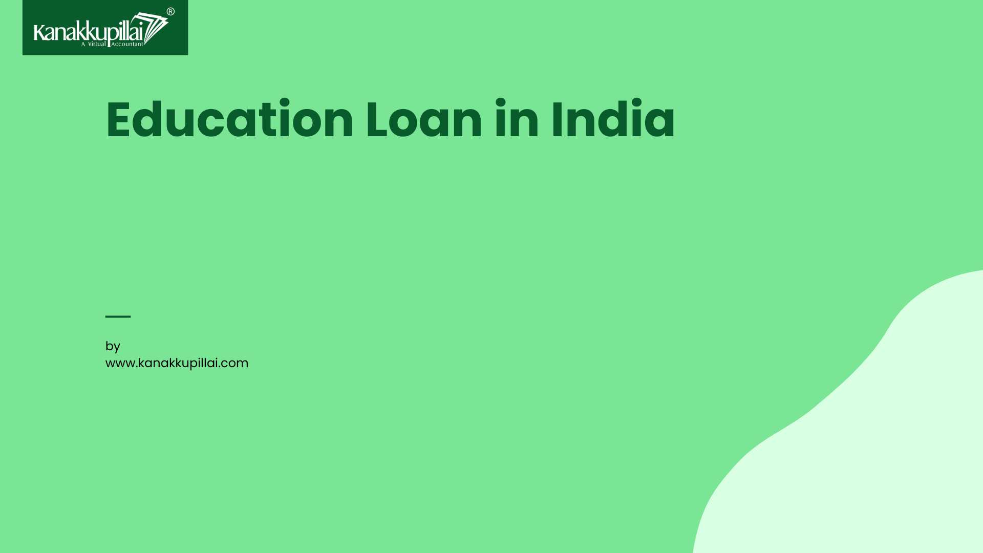 Education Loan in India