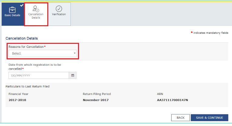 Cancellation of GST Registration