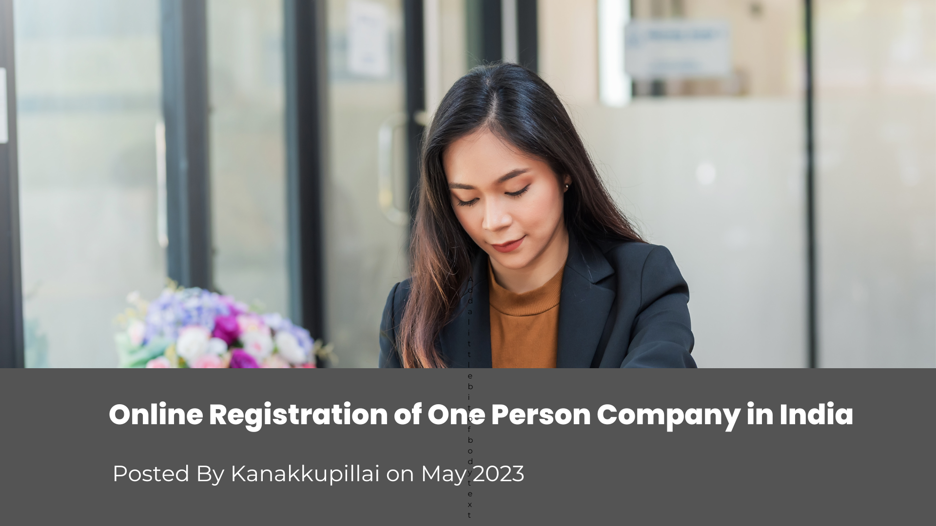 Read more about the article Online Registration of One Person Company in India