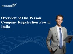 Overview of One Person Company Registration Fees in India