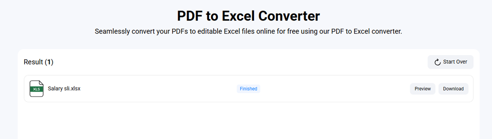 Excel conversion
