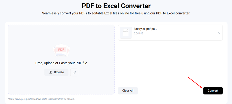 PDF to Excel