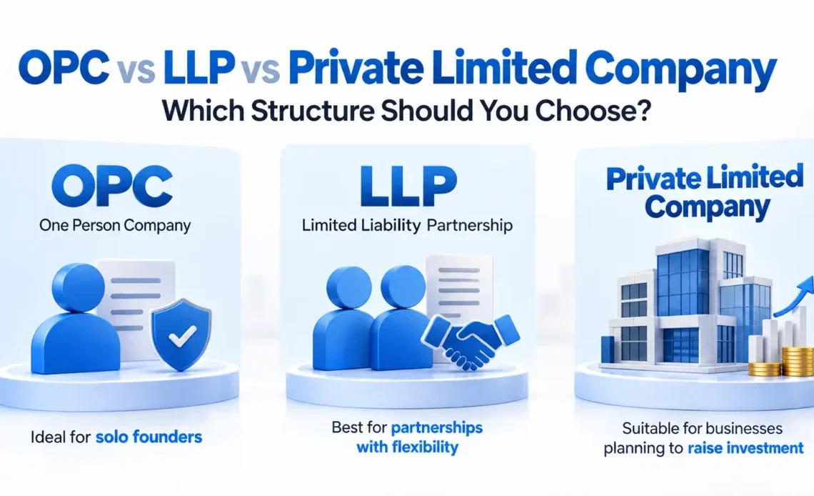 OPC Vs LLP Vs Pvt Ltd